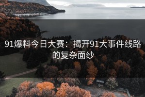 91爆料今日大赛：揭开91大事件线路的复杂面纱